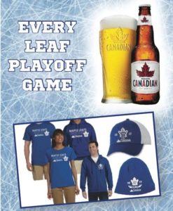 prize pack every leaf playoff game at monaghans oakville ontario